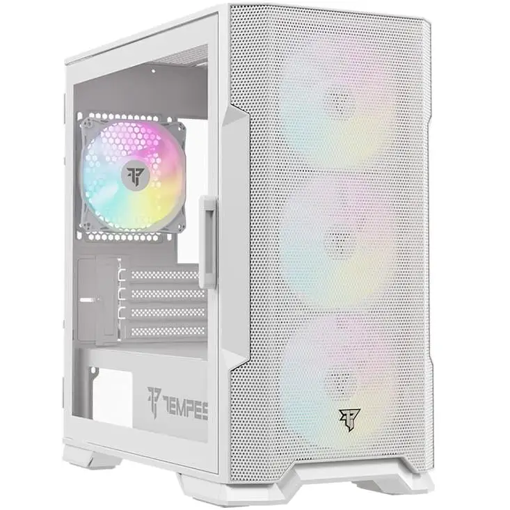 Tempest Stockade ARGB M-ATX Cristal Templado USB 3.0 Blanco