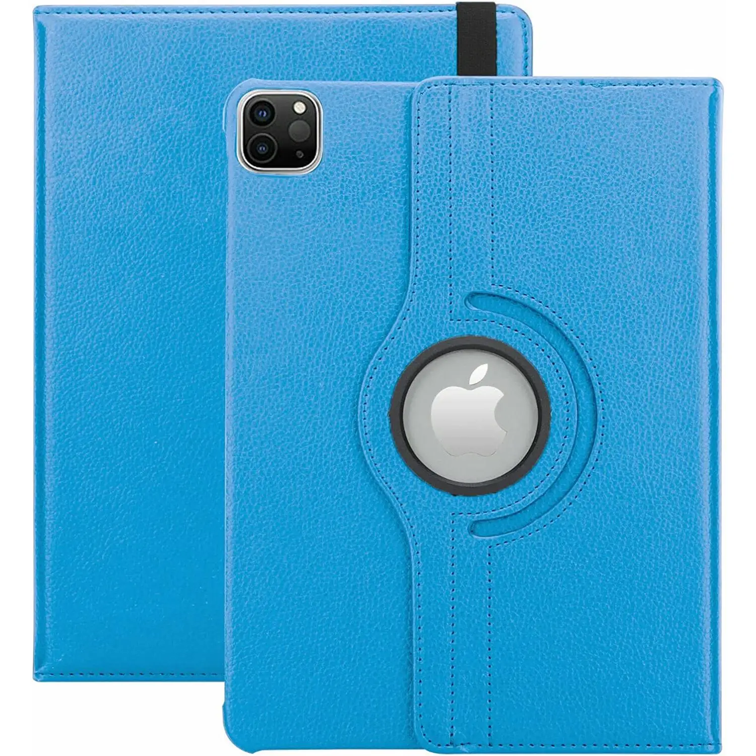 Funda de Polipiel giratoria con soporte de 360 grados para  iPad Air 13" (M2, 2024)/iPad Pro de 12.9 pulgadas, 6ª generación 2022 Pro de 12.9”, 5ª generación 2021 y 4ª 3ª 2020 18,Carcasa Cuero PU, Giratoria 360 Grados, Función de Soporte,   Book Cove