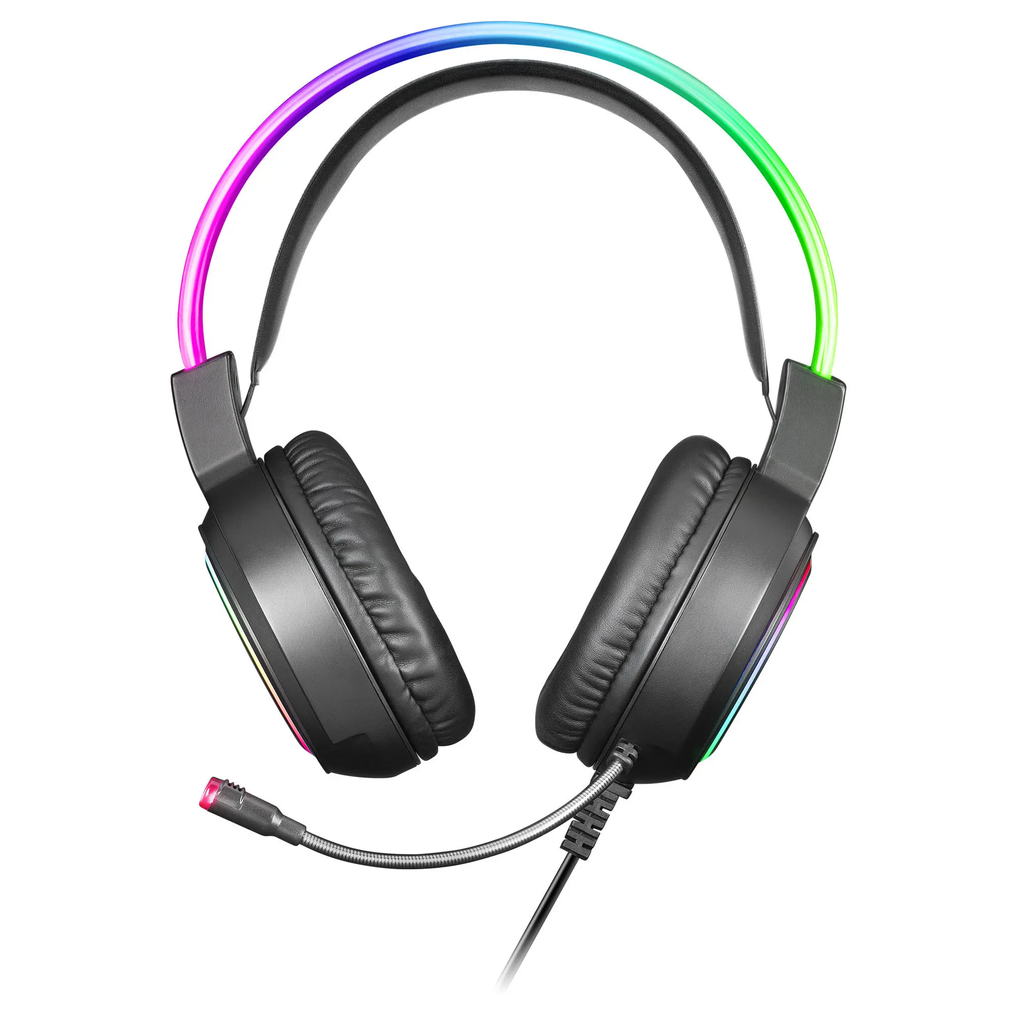 Mars Gaming MHRGB, Auriculares Gaming, Iluminación 360° Chroma RGB Flow, Sonido Espacial Ultra-BASS 3D, Micrófono Profesional, Auriculares RGB Negro o Blanco - imagen 3