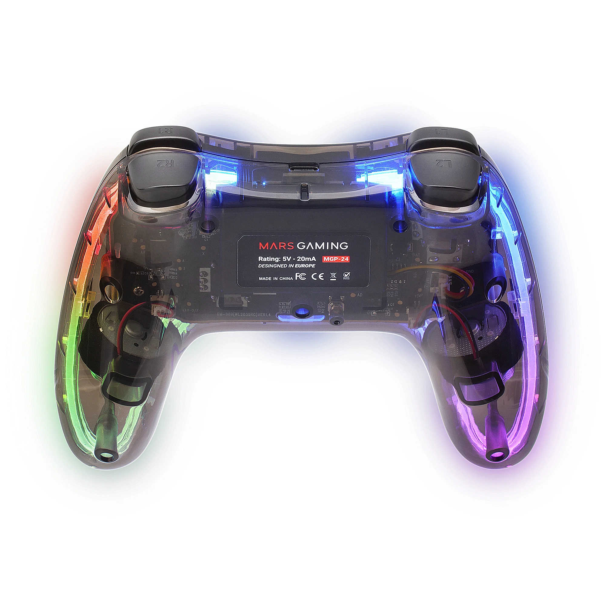 Mando Inalámbrico Profesional 2.4G para PC, PS4, PS5 y Android – Gamepad con Vibración Dual, RGB y Joysticks Analógicos – Mars Gaming MGP-24 - imagen 4