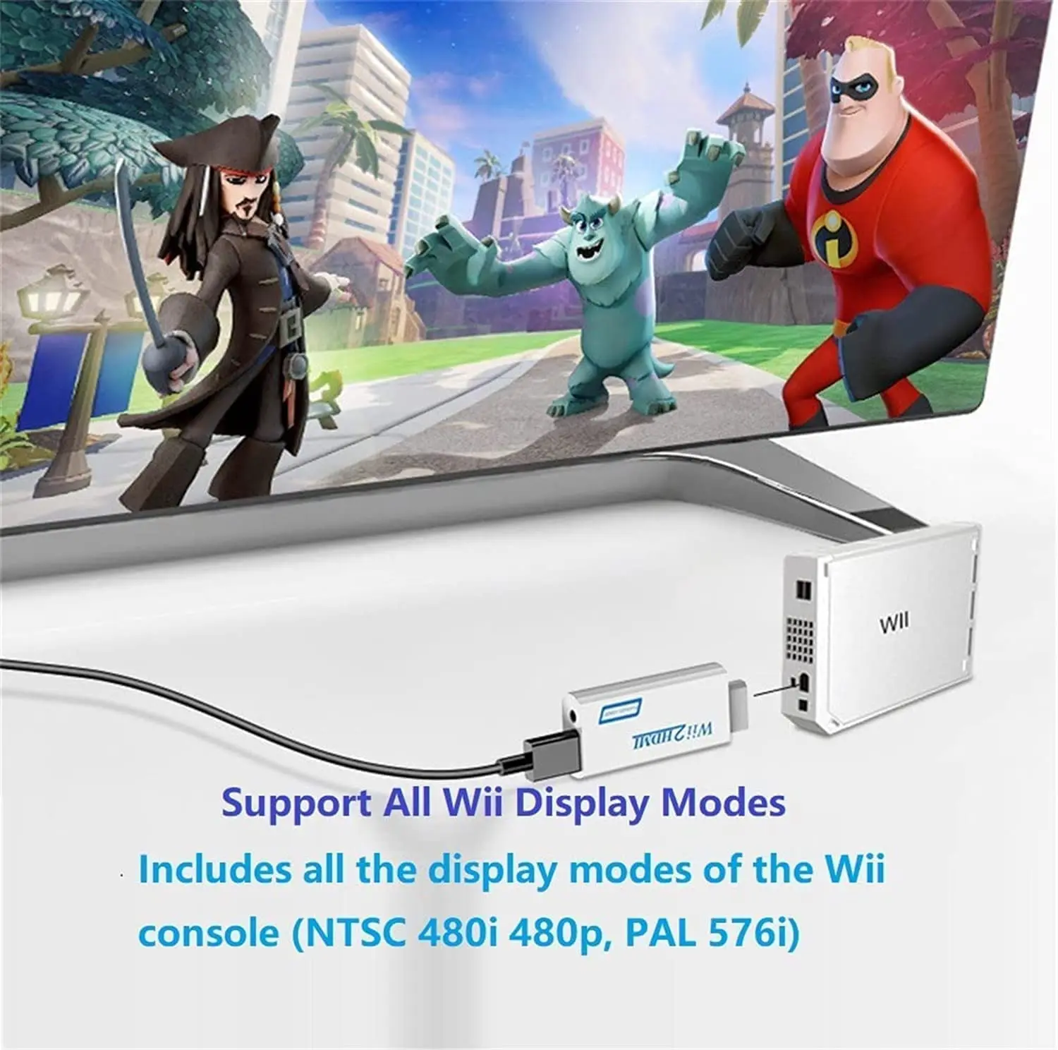 FGNS. Convertidor Wii a HDMI Video,convertidor de Adaptador de Video Full HD 1080P con Audio de 3.5mm - imagen 3