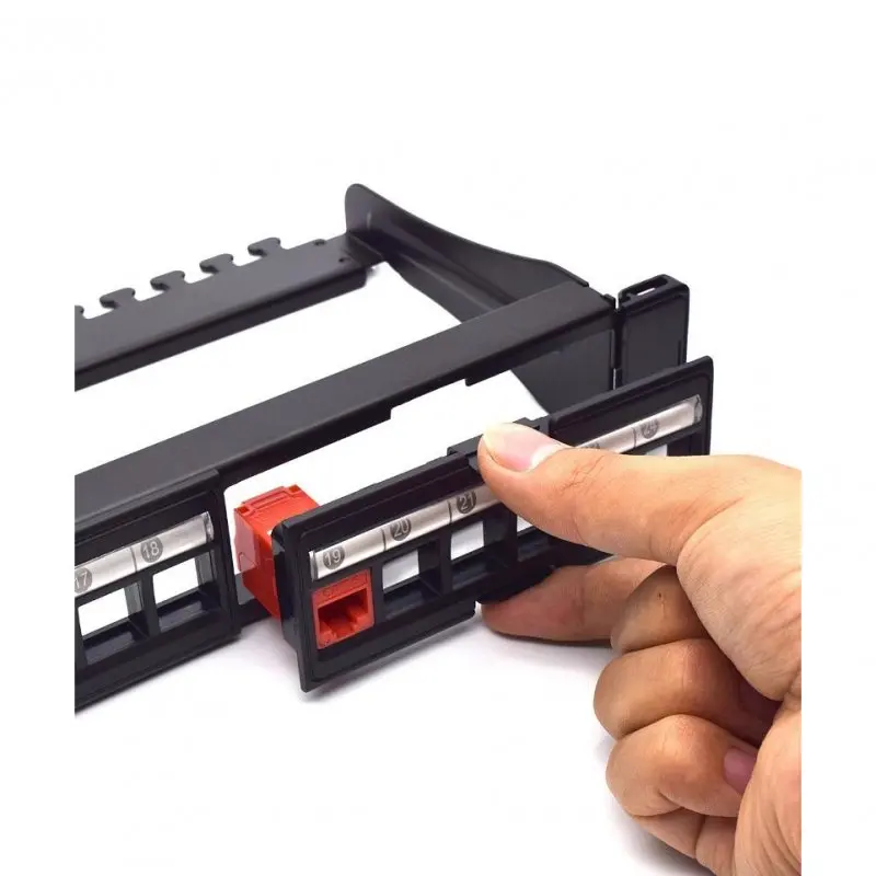 Wp modular white patch panel for 24 1u utp keystone modules - imagen 4