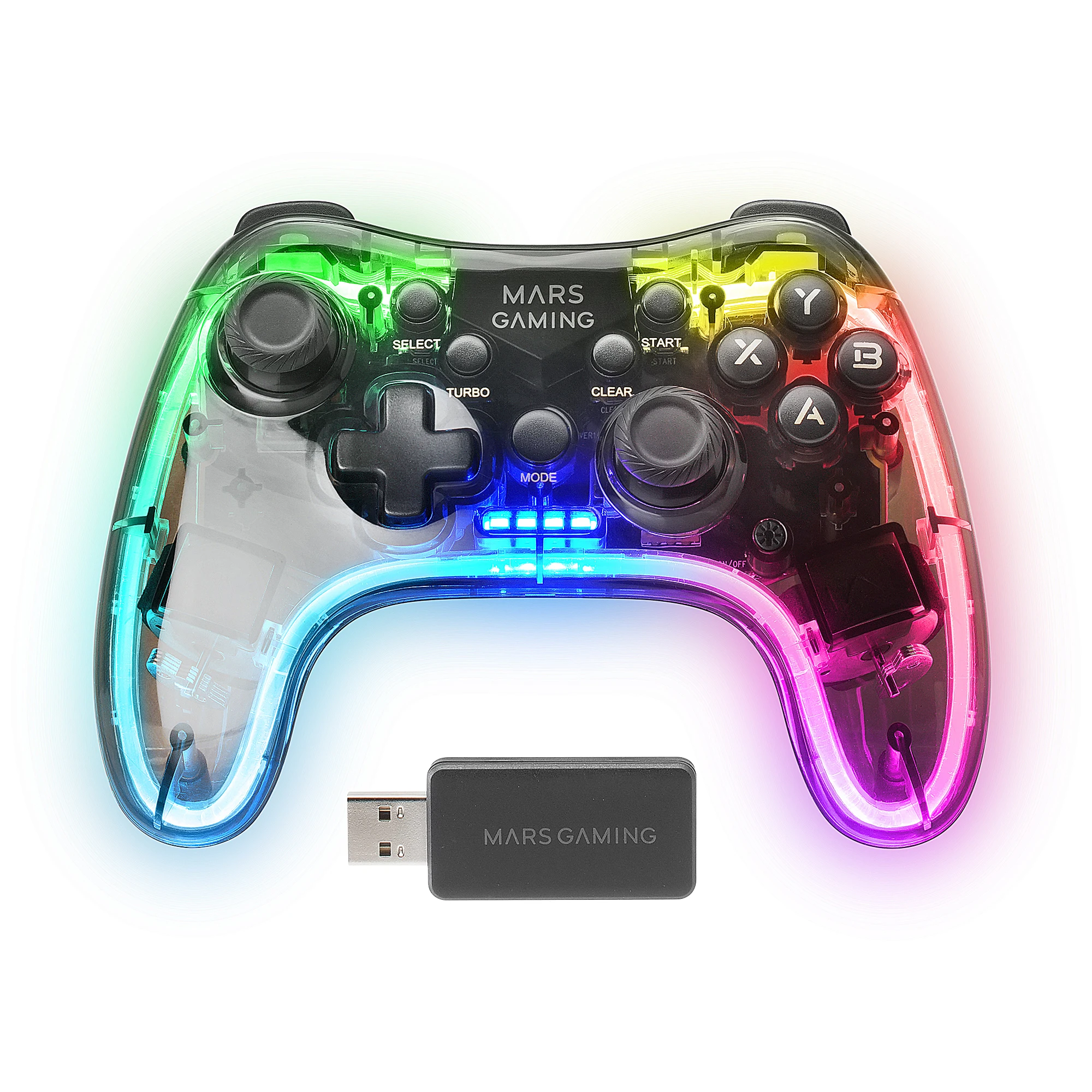 Mando Inalámbrico Profesional 2.4G para PC, PS4, PS5 y Android – Gamepad con Vibración Dual, RGB y Joysticks Analógicos – Mars Gaming MGP-24 - imagen 5