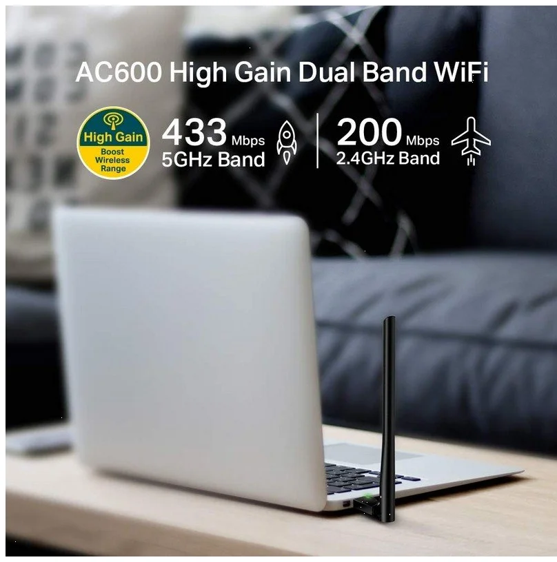 TP-Link Archer T2U Plus Adaptador WIFI USB Dual-Band AC600 - imagen 3