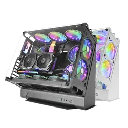 Mars Gaming MCB – Caja PC ATX Modular Doble Cámara Negro/Blanco