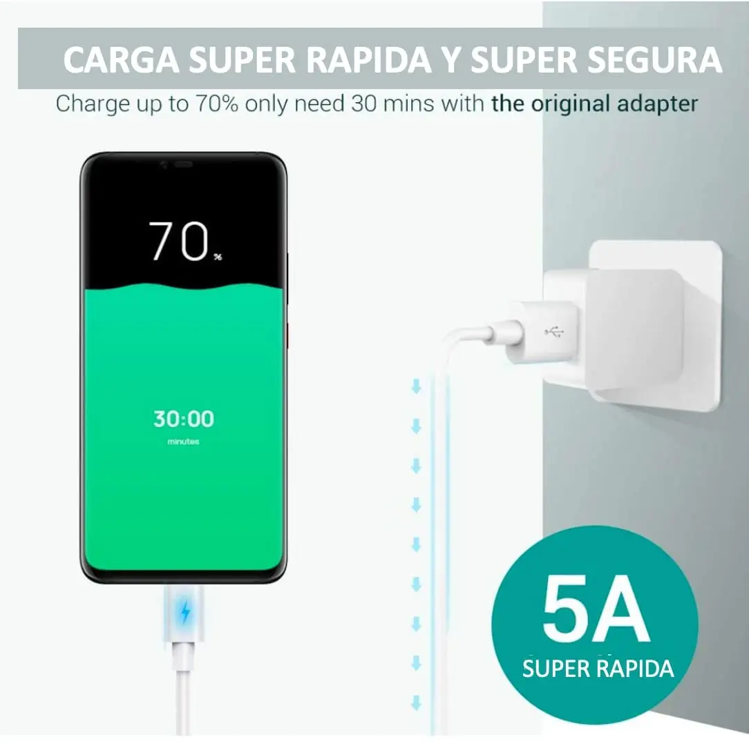 Cable USB a USB C 60W Color Blanco Carga Rápida 20V/5A, Compatible con MacBook Pro Air, iPad Air 2022, Samsung Galaxy, Xiaomi Huawei P50 Móviles Tablets Consolas (1 Metro) - imagen 2