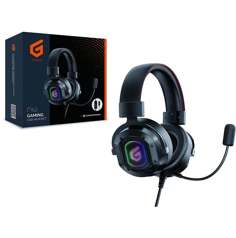 Conceptronic athan02b gaming headphones 7.1 black - imagen 4