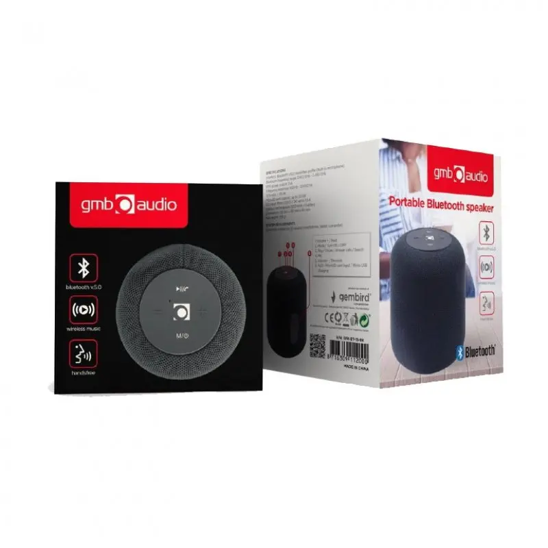 Altavoz Bluetooth Gembird 5W Negro Portátil Inalámbrico Manos Libres - imagen 2
