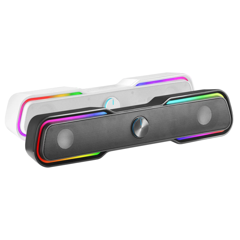 Mars Gaming MSBX, Barra de Sonido RGB, Bluethooth 5.0 + Jack 3.5, Sonido DSP 10W, Barra de Sonido Negro o Blanco