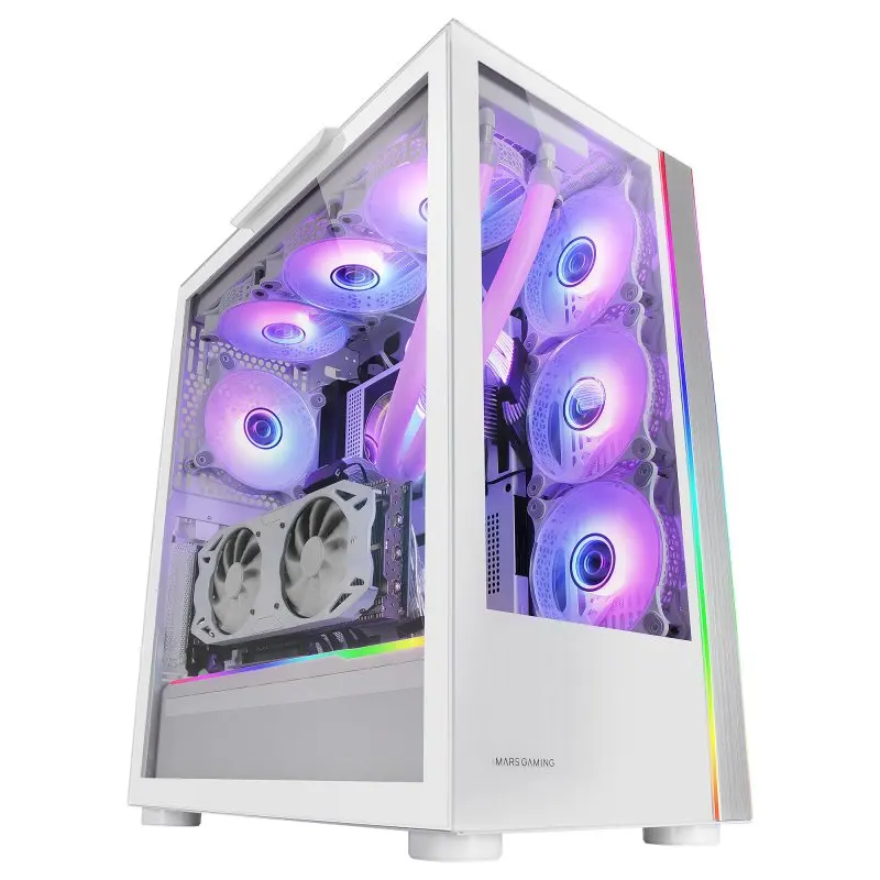 Mars Gaming MC-Ultra Torre Custom XXL Cristal Templado USB 3.0 ARGB Blanca - imagen 2