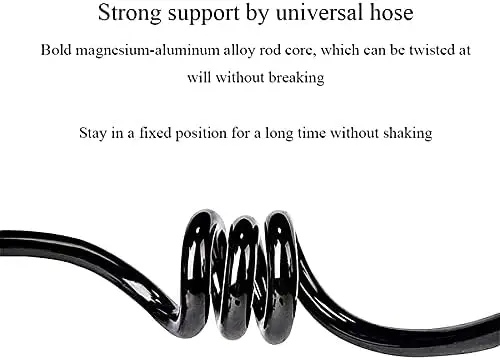 Soporte para teléfono de escritorio ajustable en cuello de cisne, Universal Teléfono Móvil Soporte Cuello de Cisne Soporte, con brazo articulado 360° y doble pinza para todos los teléfonos. - imagen 5