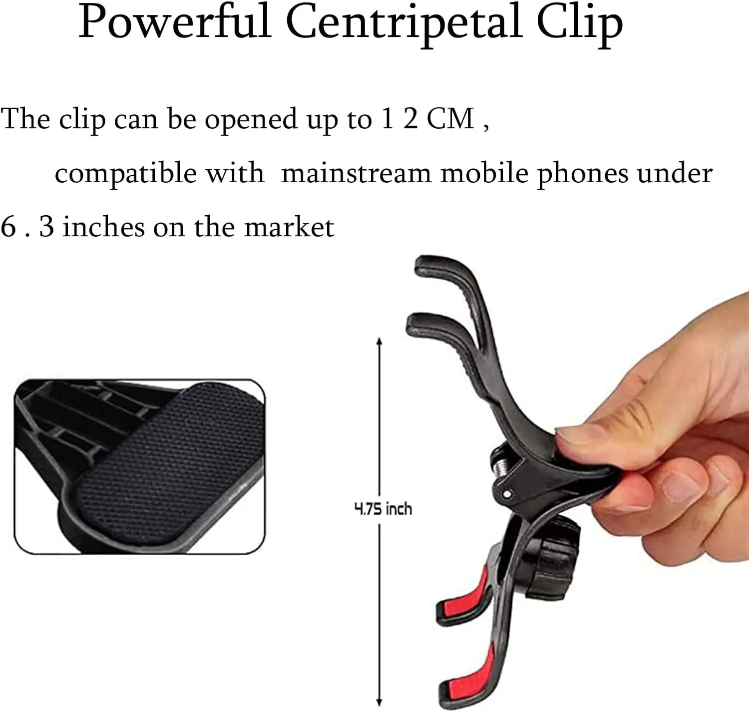 Soporte para teléfono de escritorio ajustable en cuello de cisne, Universal Teléfono Móvil Soporte Cuello de Cisne Soporte, con brazo articulado 360° y doble pinza para todos los teléfonos. - imagen 4