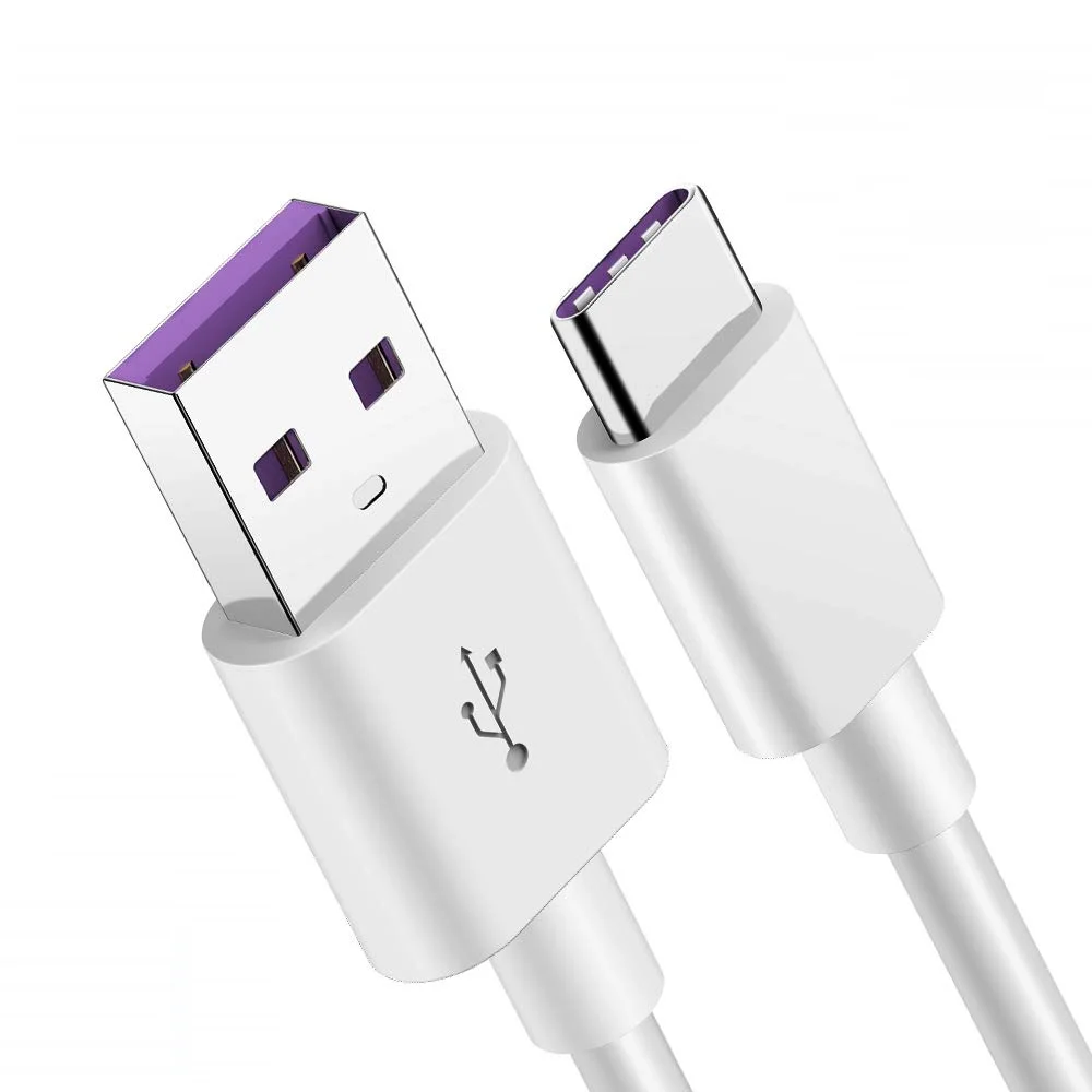 Cable USB a USB C 60W Color Blanco Carga Rápida 20V/5A, Compatible con MacBook Pro Air, iPad Air 2022, Samsung Galaxy, Xiaomi Huawei P50 Móviles Tablets Consolas (1 Metro)