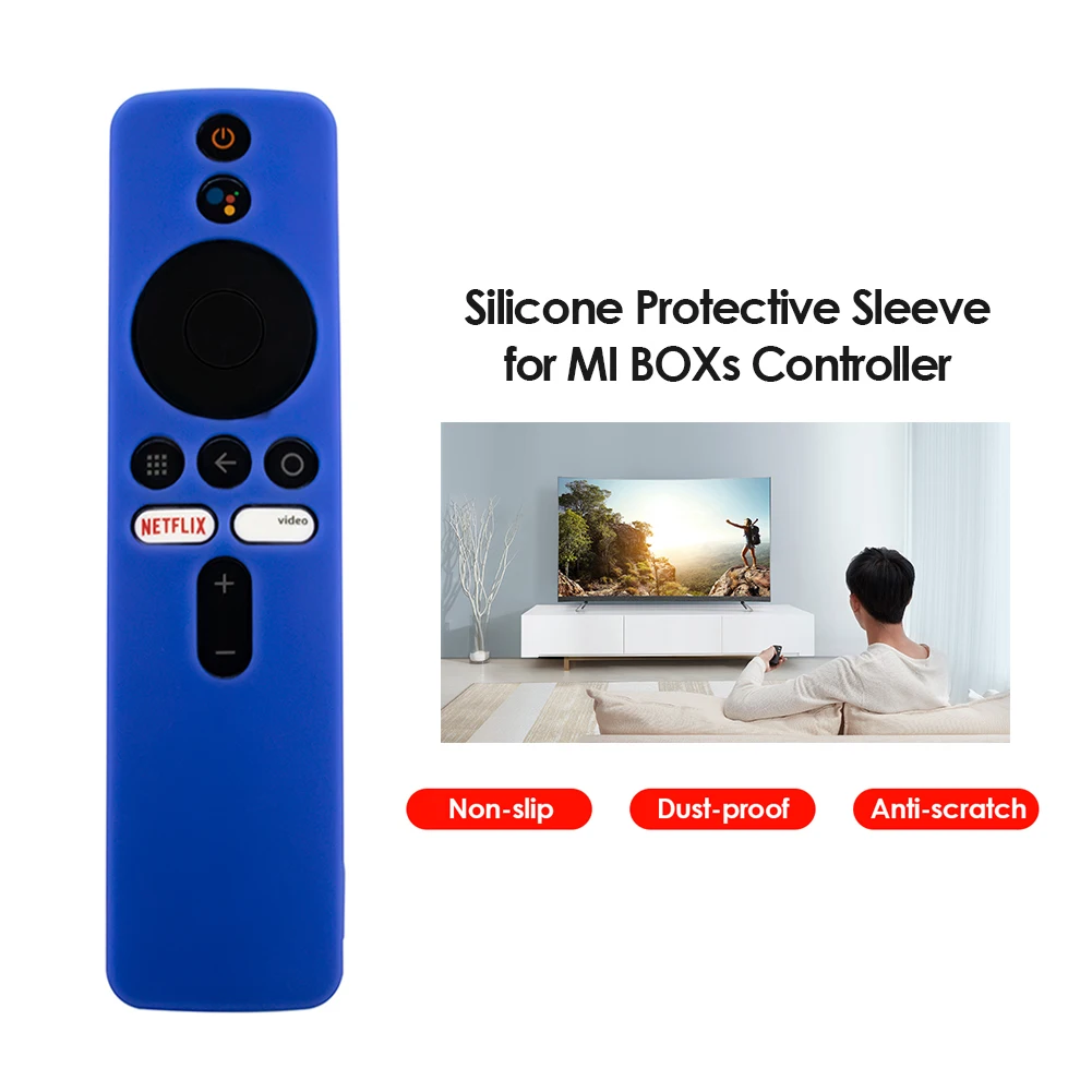 Funda de silicona para mando a distancia Xiaomi Mi Box S/4X Mi, Protector suave y liso para mando a distancia - imagen 5
