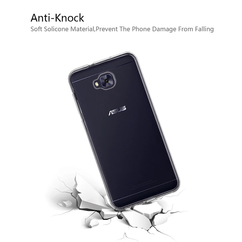 Fundas originales de silicona suave transparente de TPU para ASUS ZenFone 4 Selfie 5,5 "funda trasera para teléfono ZenFone Live Plus Coque Bags - imagen 3