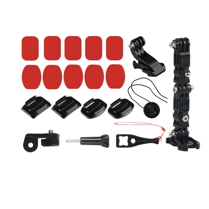 Soporte adhesivo para casco de motocicleta, adaptador de montaje con botón giratorio para Gopro Hero 5, 6, 7, DJI Osmo Action Camera - imagen 5