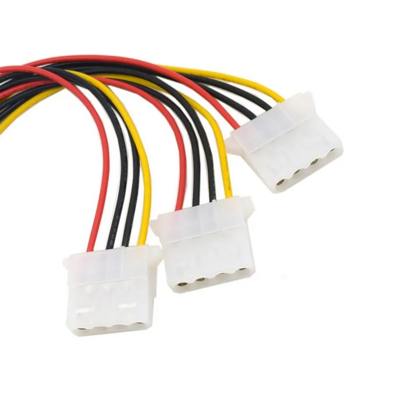 Cable de alimentación de chasis Molex macho de 4 pines a 3 puertos hembra Cable de alimentación IDE Cable de extensión Y divisor 20cm - imagen 5