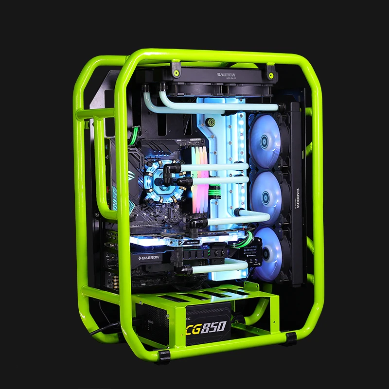 ATX EATX PC caja de escritorio refrigeración por agua para ordenador Gamer caja Vertical CPU Drive Bay placa base transparente