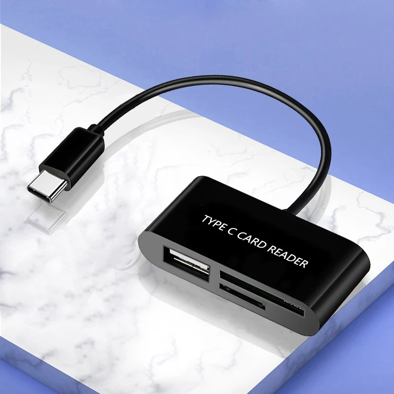 Adaptador USB 3,1 tipo C para teléfono, Micro SD, SDHC, lector de tarjetas TF, OTG, para Macbook, PC, HUAWEI P40, Samsung Galaxy S20, S10 - imagen 2
