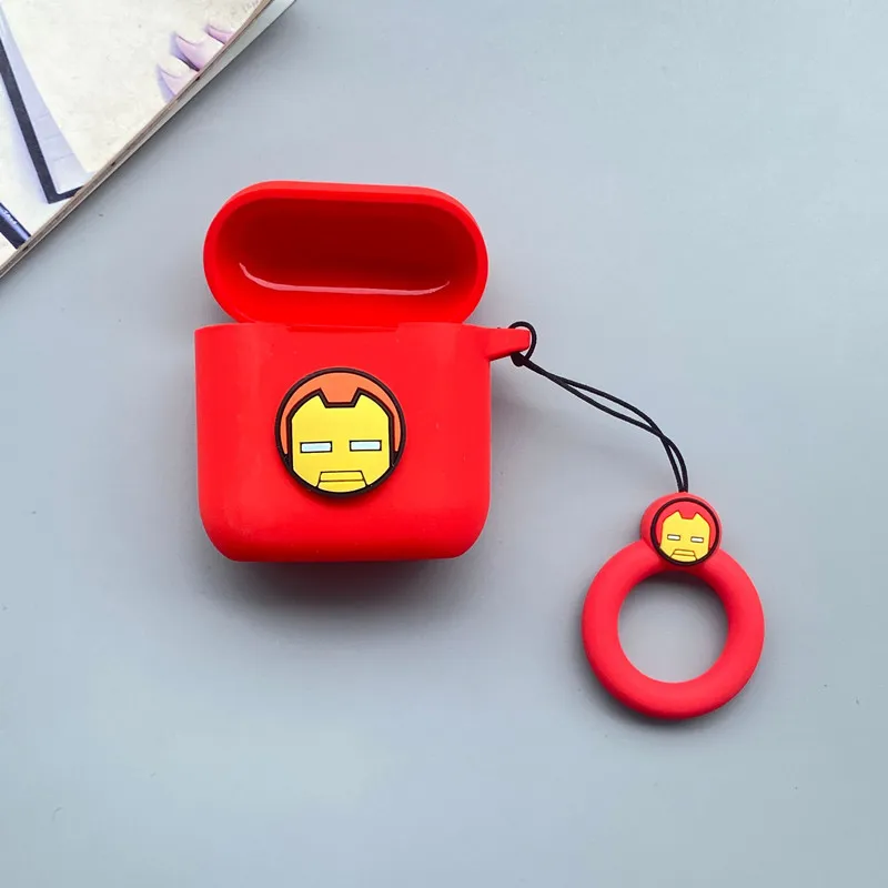 Funda para auriculares de dibujos animados de Disney Marvel para Xiaomi Redmi Buds 3, funda protectora de silicona para auriculares Bluetooth con cordón - imagen 4