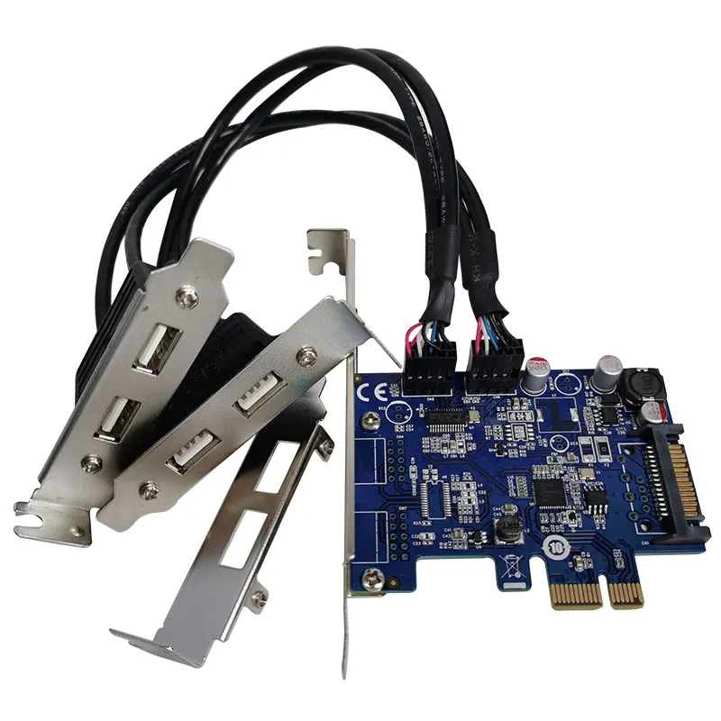 Tarjeta de expansión PCIe, 2 puertos Usb internos, 2 puertos, 9 pines, Usb 2,0, Bluetooth, WIFI, adaptador PCI-E - imagen 4