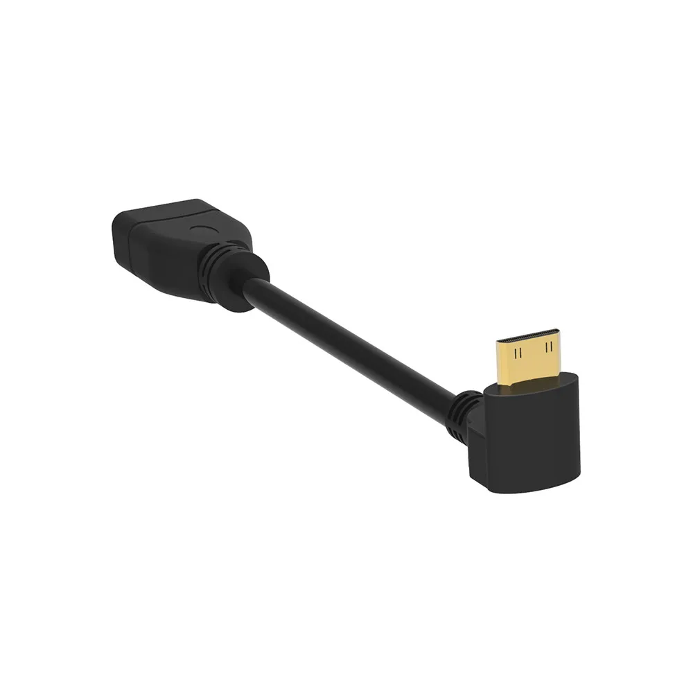 Adaptador Mini HD macho a hembra de alta calidad, Cable convertidor chapado en oro de 90 grados, Conn HDTV de alta velocidad - imagen 5