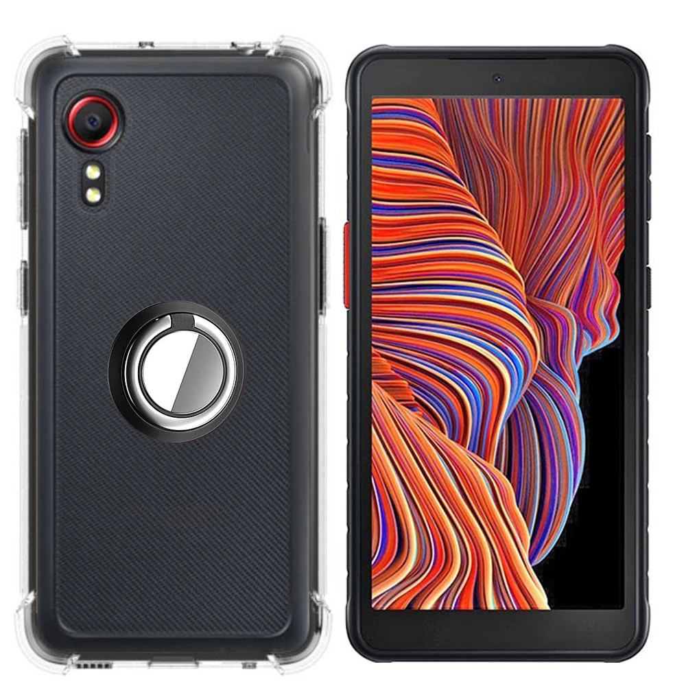 Funda transparente con soporte de anillo para Galalaxy Xcover5, funda resistente a prueba de golpes para Samsung Galaxy Xcover 6 4 5 4S Pro