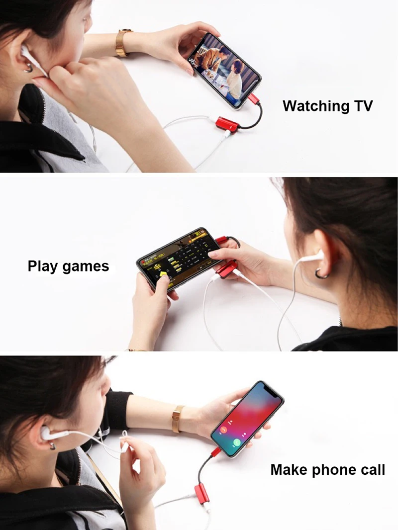 Una mujer que sostiene un teléfono celular y un teclado