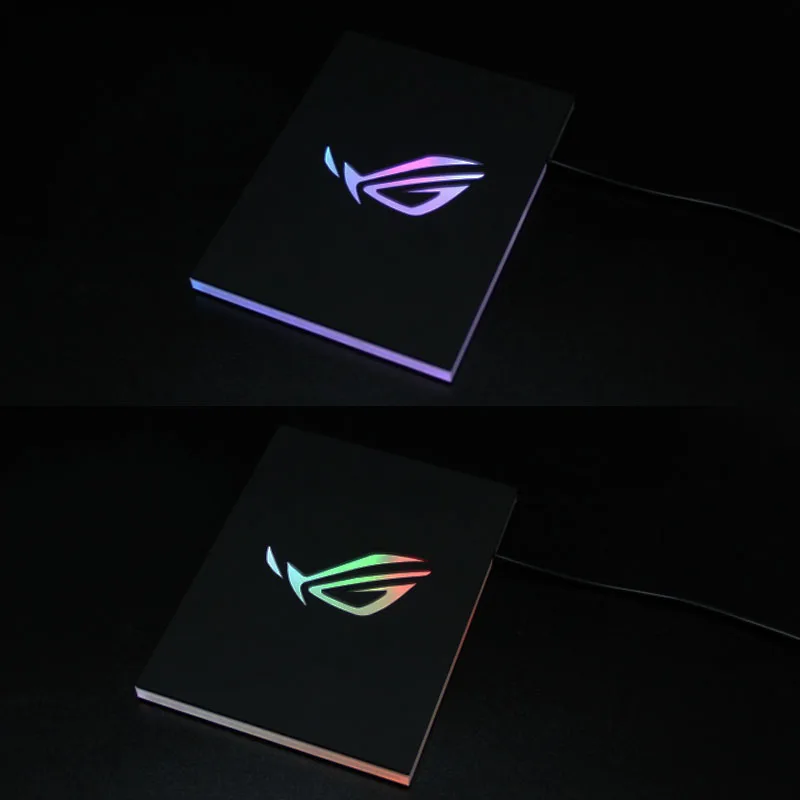 RGB chasis luminoso decoración soporte de disco duro cubierta de polvo 5V phantom, tablero de luz de disco duro ROG faith - imagen 5