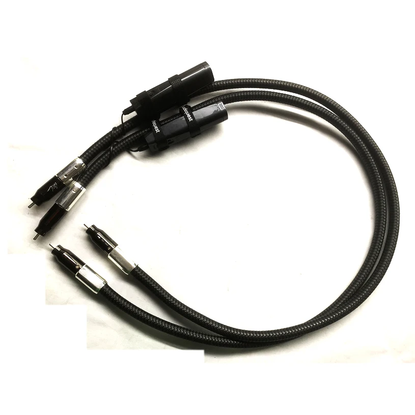 Cable de interconexión Hifi Hi-End Audiophile WILD plateado RCA con 72V DBS sin batería