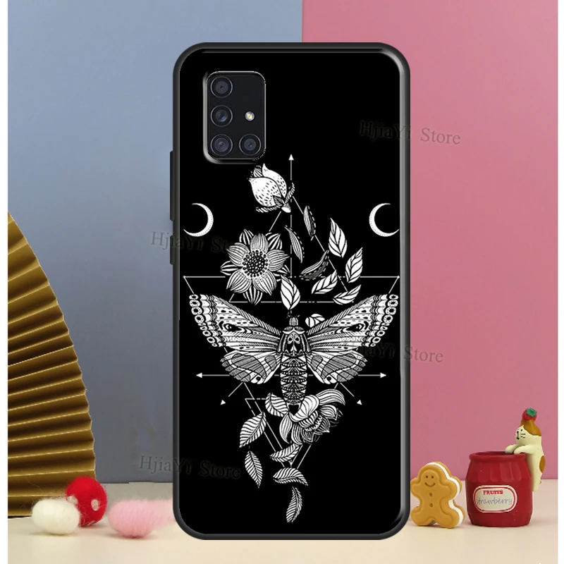 Funda de teléfono de bruja Gótica De Luna oculta para Samsung A71, A51, A41, A31, A11, A12, A32, A52, A72, A20e, A21S, A02S, A10, A40, A50, A70 - imagen 3