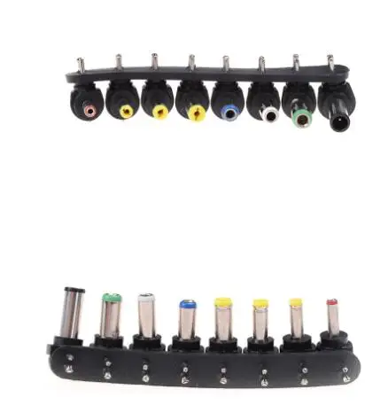 Juego de enchufes de CC universales para cargador de conector de alimentación de CA, 8 puntas intercambiables, adaptador de ordenador portátil para Notebook, PC, 1 Juego - imagen 5