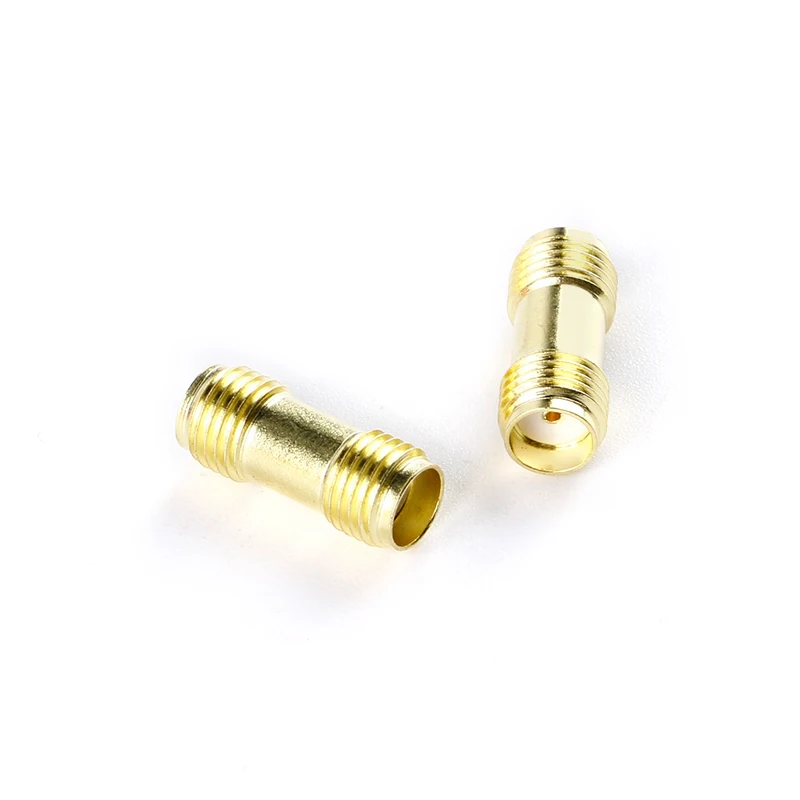 Conector hembra SMA a hembra, 2 adaptadores de RF Coaxial recto de Latón chapado en oro, doble SMA hembra, 2 uds. - imagen 3