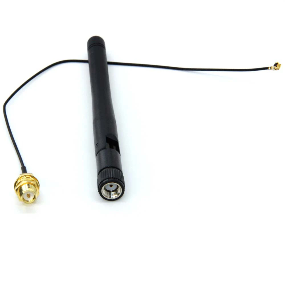 LILYGO® TTGO-antena de doble banda WIFI, 2,4G, 2dbi, módulo inalámbrico, enrutador de Pin hembra RP-SMA, 109MM, IPX, IPXE, buen conector Vertical - imagen 4