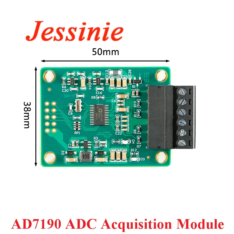 AD7190 Módulo de adquisición de alta precisión ADC de 24 bits Placa de desarrollo de puente de tensión de presión 24 bits