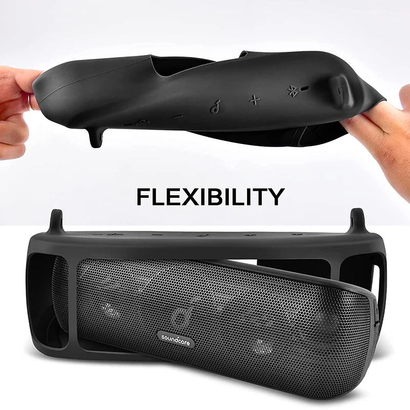 ZOPRORE-funda de silicona para Anker Soundcore Motion + Altavoz Bluetooth, funda de viaje de goma resistente al agua, con correa de mosquetón - imagen 4