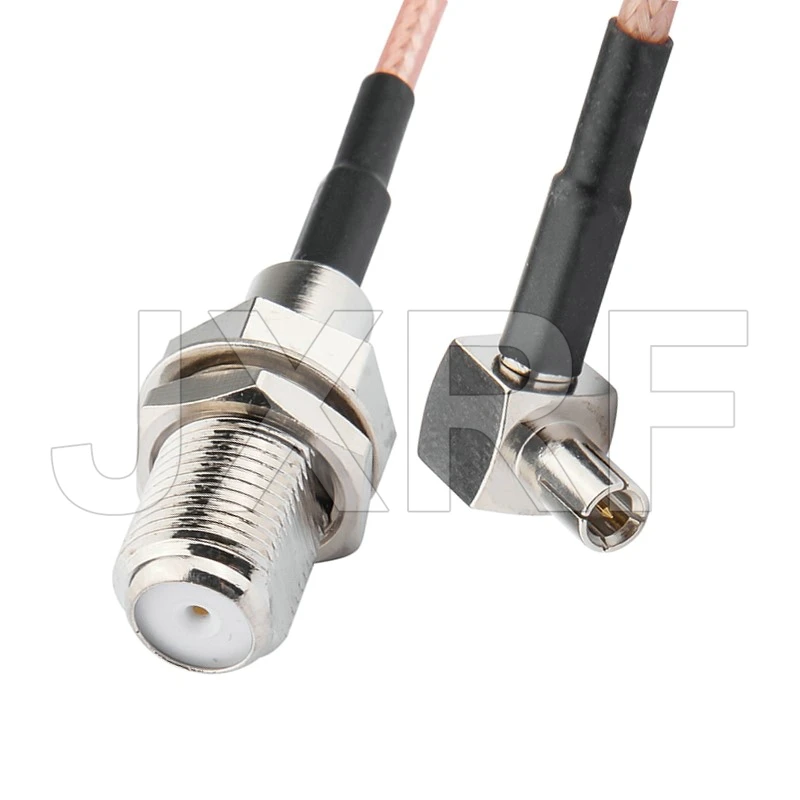 JXRF conector F hembra SMA a TS9 CRC9 SMA extensión coaxial Cable puente Pigtail 15CM RG316 para enrutador módem 3G 4G - imagen 2