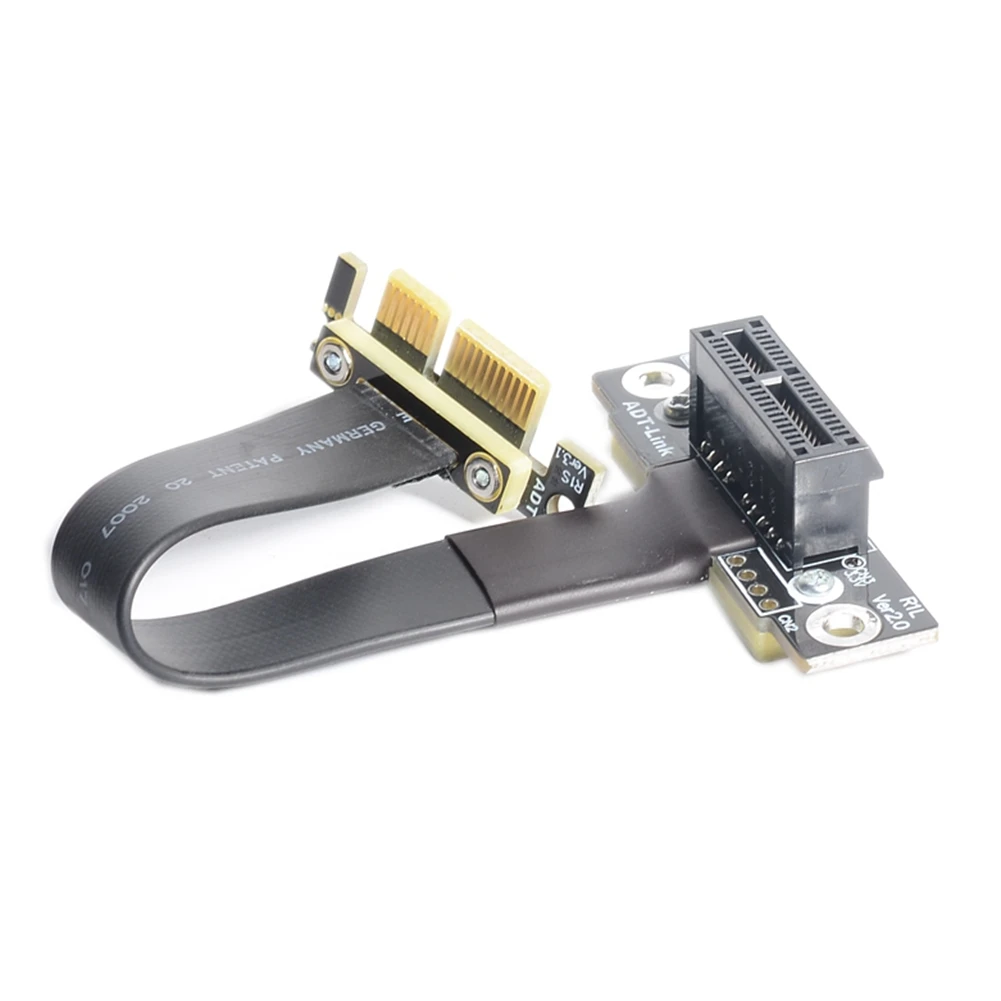 Cable de extensión PCIe de ángulo recto de 90 grados, doble pliegue, 3,0x1 a x1, R11SL-TL, 8G/bps, PCI Express, 1x Riser Card, extensor de cinta - imagen 3