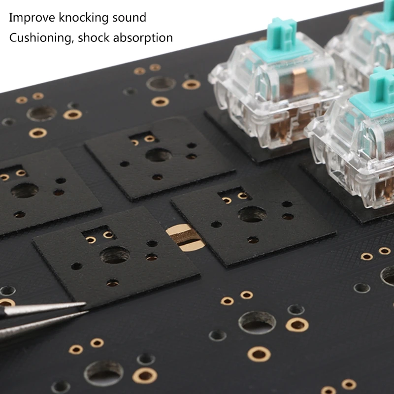 Junta de enchufe caliente para eje de teclado mecánico, película PORON, Material EVA PE, ajuste de teclas grandes, 120 unids/paquete - imagen 3
