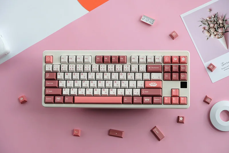 Juego de 129 teclas GMK Daifuku, teclas de sublimación de tinte PBT, teclas de perfil de cereza para teclados de diseño 61 64 68 84 96 980 104