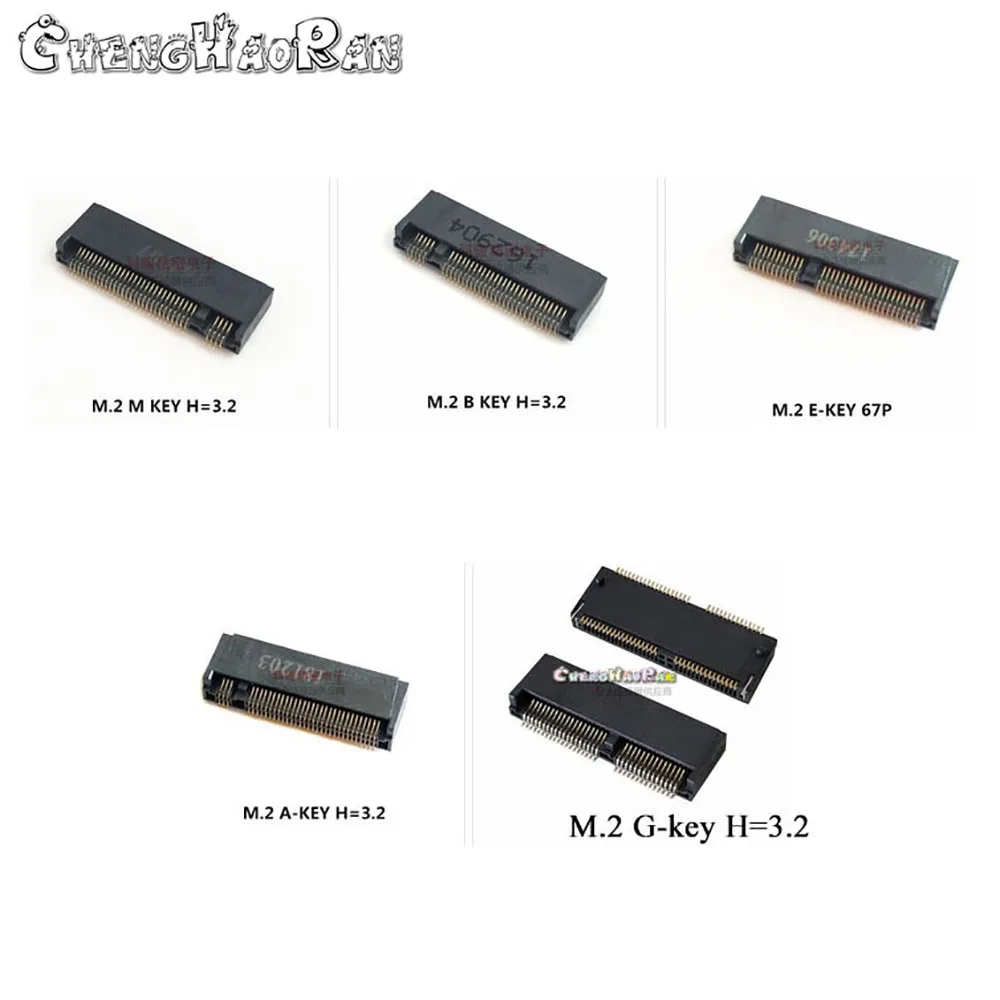 Conector M.2 Original de clave B M, 3,2 H, 67P, NGFF, interfaz, toma SSD, H = 3,2, e-key, g-key, 67Pin, 10 uds.