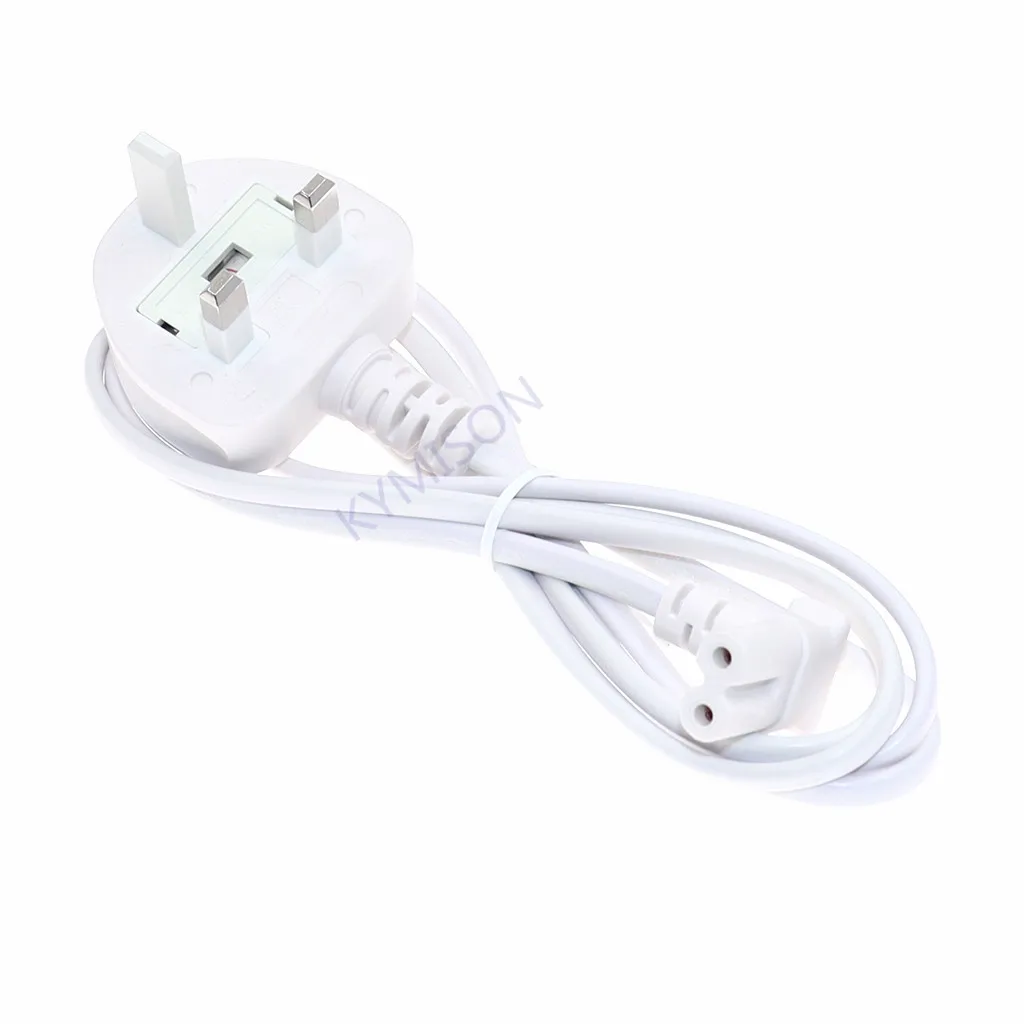 Cable de repuesto de alimentación C7 Firgure 8 en ángulo hacia arriba y hacia abajo para monitor de TV LCD LED, enchufe británico al cable de alimentación IEC C7 de 1,5 m - imagen 4