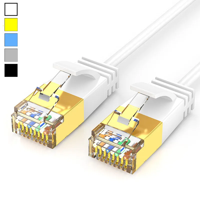 Cable de Internet RJ45 Cat6, Cable Ethernet RJ45 UTP, Cable de conexión de red Cat6a, corto de 0,5 m Cable Lan, 1m, 2m, 3m, 5m, negro, blanco, azul
