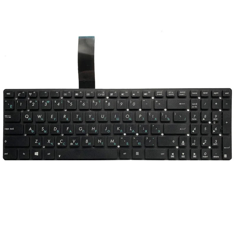 Teclado de ordenador portátil ruso para ASUS K55, K55A, K55V, K55VJ, K55VM, K55VD, K55VJ, K55VS, K55XI, K55DE, K55DR, 0KNB0-6121RU00, NSK-WA001, negro - imagen 2