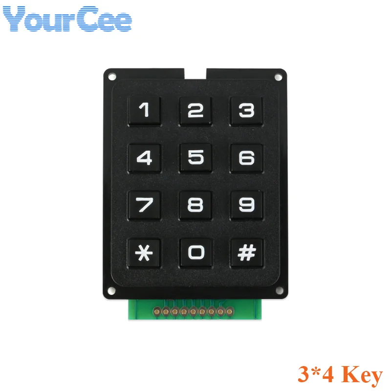 3*4 4*4 commutateur matriciel clavier clavier ABS touches en plastique Module de matrice 4x4 3x4 12 16 touches bouton interrupteur à Membrane Kit de bricolage pour Arduino - imagen 4