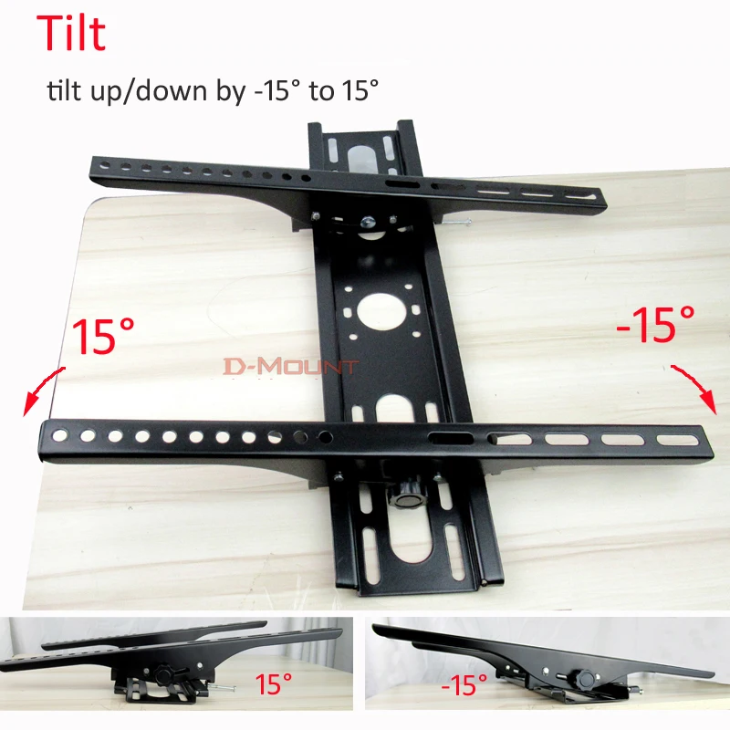 PTB-M44 universal fuerte 50kg acero 400X400 46 "42" 50 "55" 15 inclinación arriba abajo tv lcd soportes montados en la pared montaje para tv lcd led tv - imagen 5