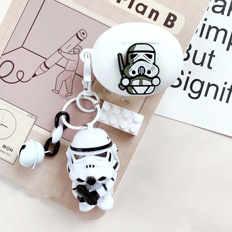 Funda de silicona suave con dibujos animados para auriculares inalámbricos, funda protectora con llavero para Huawei FreeBuds 4i - imagen 5