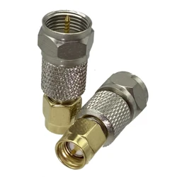 Adaptador Coaxial F Macho a SMA Recto RF Alta Calidad