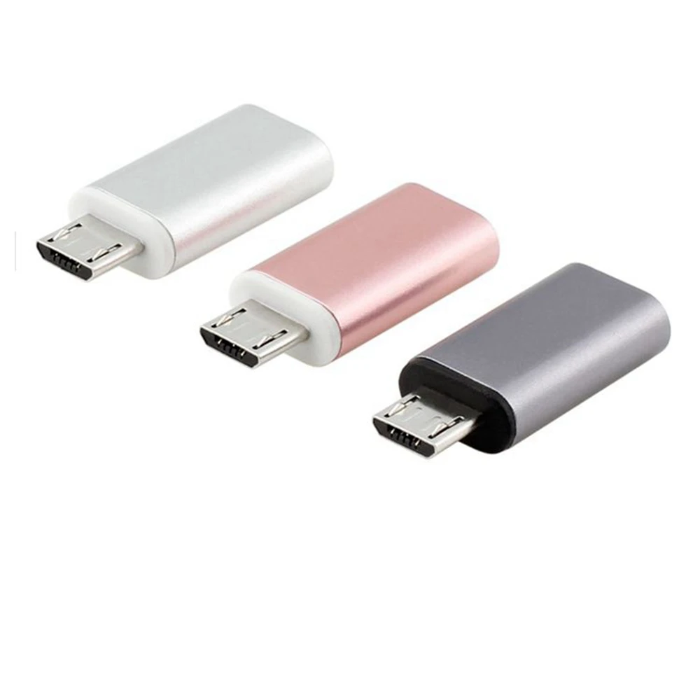 Adaptador de conector OTG USB 3,1 tipo C USB-C hembra a Micro USB 2,0 macho de Metal dorado rosa de alta calidad - imagen 2