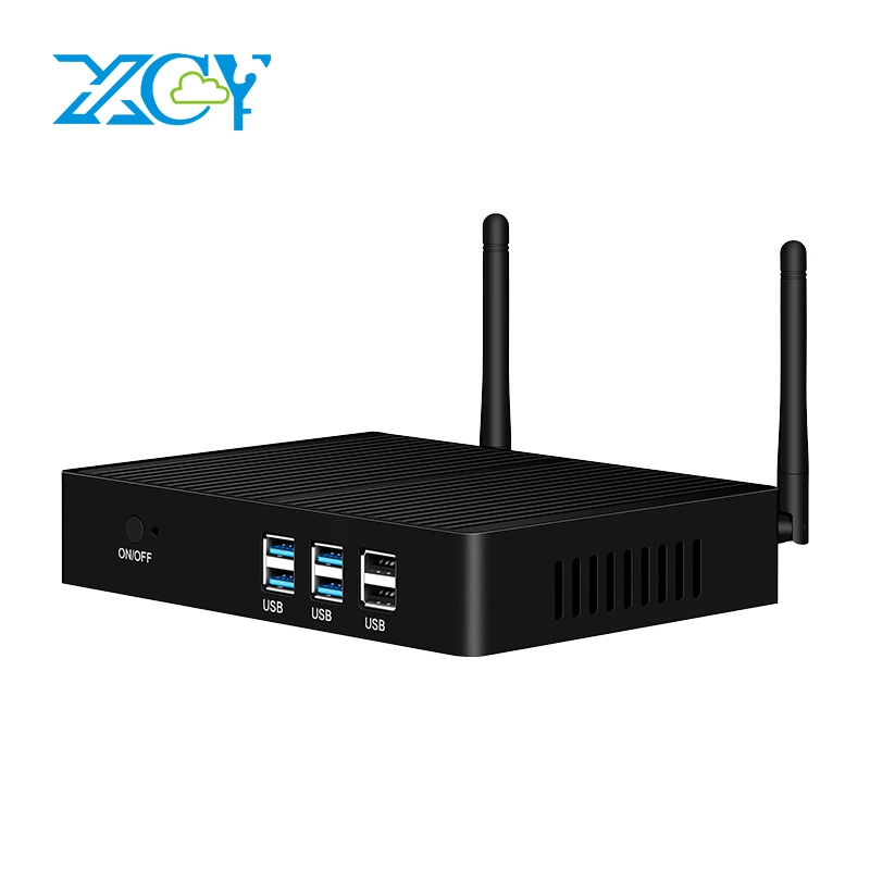 XCY-Mini PC sin ventilador Intel Core i7 4500U i5 5200U 300M WiFi Gigabit Ethernet 8x USB VGA HDMI Display Windows 10 Linux HTPC - imagen 2